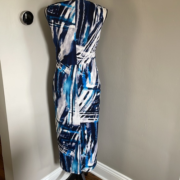 Adrianna Papell tie die blue dress perfect - Picture 6 of 9
